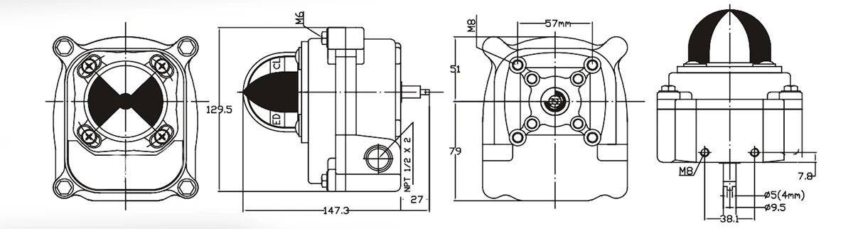 dimension of apl310n limit switch box