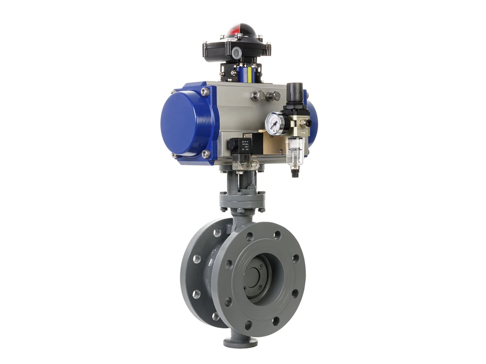 flanged pneumatic butterfly valve