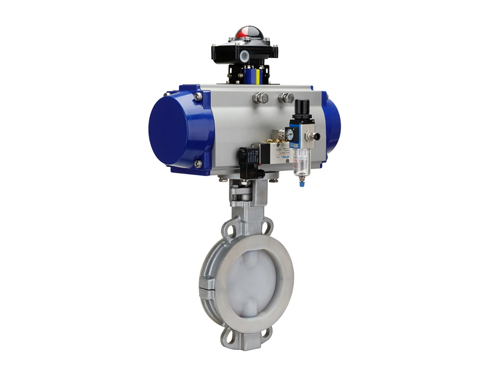 lined air operator butterfly valve