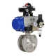 pneumatic actuated wafer ball valve