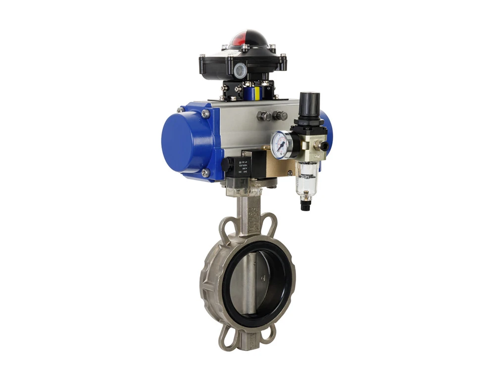 soft seal wafer pneumatic butterfly valve