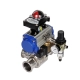 three-way tri-clamp pneumatic ball valve