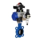 wafer type air actuated butterfly valve